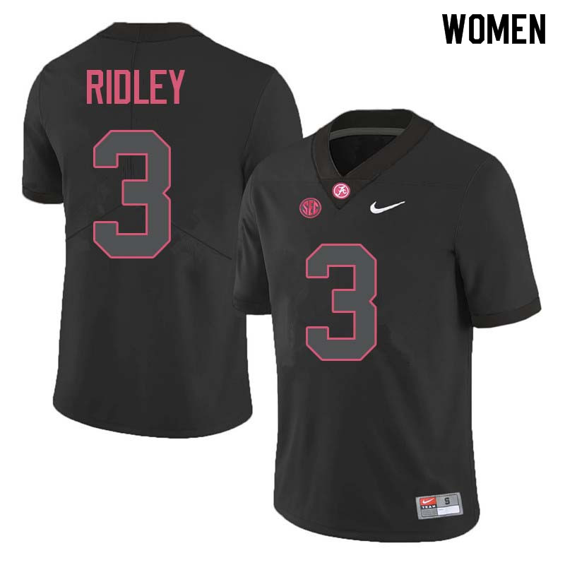 Alabama Crimson Tide Women's Calvin Ridley #3 Black NCAA Nike Authentic Stitched College Football Jersey BF16C54CU
